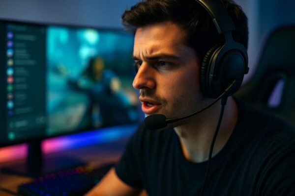 Gaming-Headset mit guter Mikrofonqualität für Team-Voicechat Gaming-Headset mit Mikrofon – klare Teamkommunikation beim Zocken