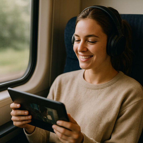 Kopfhörer für Reisen mit gutem Klang für Musik und Filme Kopfhörer für Reisen im Zug – entspannter Filmgenuss mit klarer Soundqualität