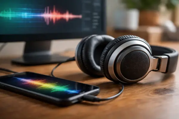 Wie Kopfhörer Schall erzeugen – Frequenzen und Lautstärke einfach erklärt Kopfhörer erzeugt Schall durch schwingende Membran – Darstellung von Frequenzen und Lautstärke